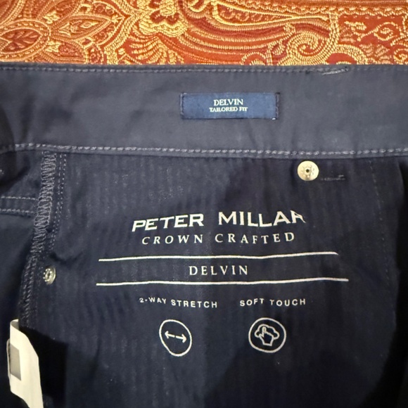 Peter Millar Crown Crafted Men's Size 38 Navy Delvin 5-Pocket Pants MSRP $245 - Picture 8 of 9